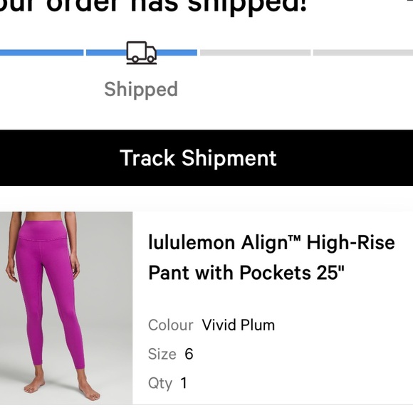 Lululemon Align High-Rise 25” with Pockets Vivid Plum Double-Lined Leggings - Picture 2 of 14